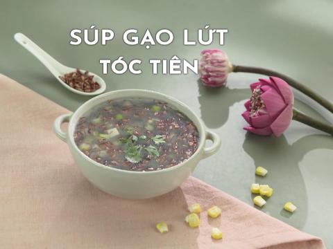 Cach lam mon Sup gao lut toc tien Mon Ngon Moi Ngay Súp gạo lứt tóc tiên