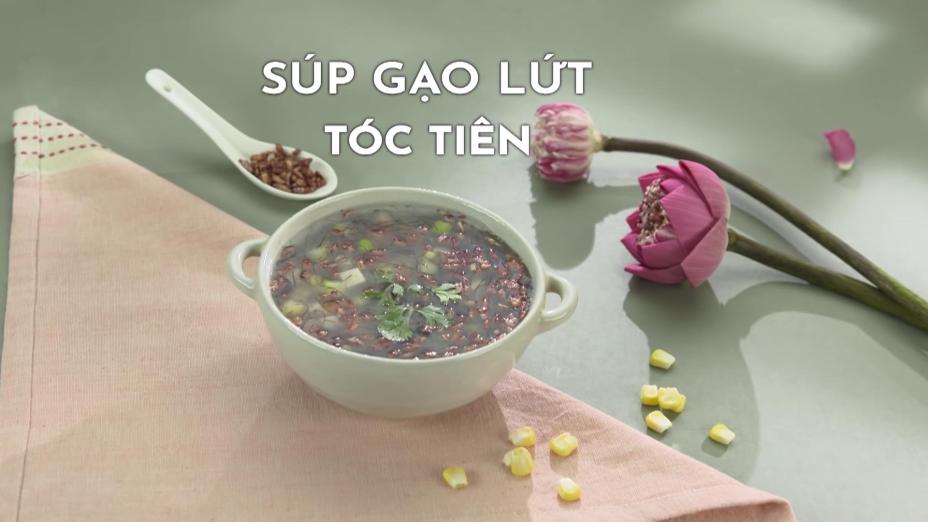 Cach lam mon Sup gao lut toc tien Mon Ngon Moi Ngay Súp gạo lứt tóc tiên