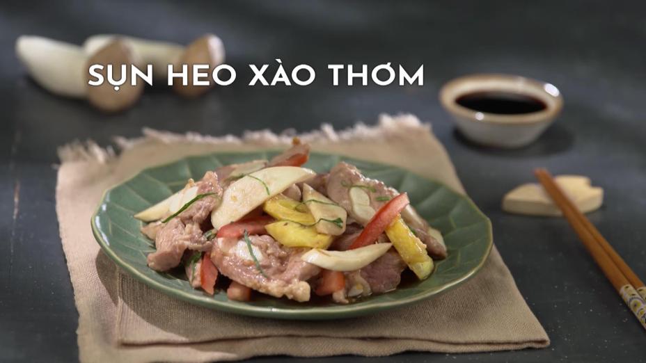 Sun heo xao thom Sụn heo xào thơm