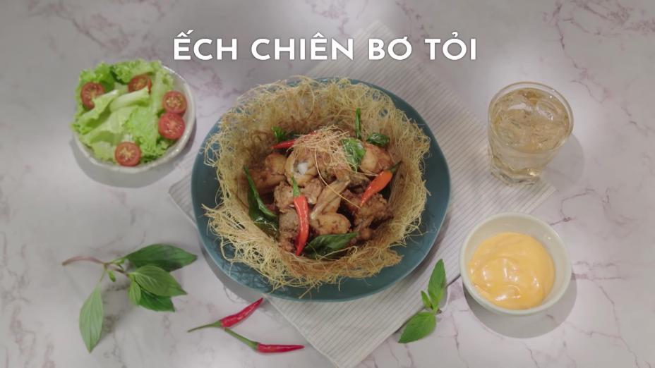 Ech chien bo toi Ếch chiên bơ tỏi