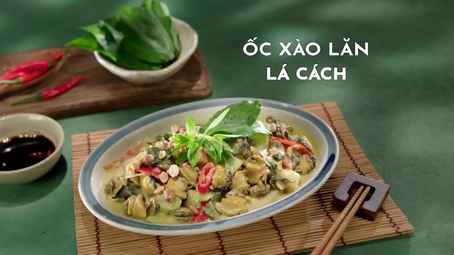 Oc xao lan la cach Ốc xào lăn lá cách