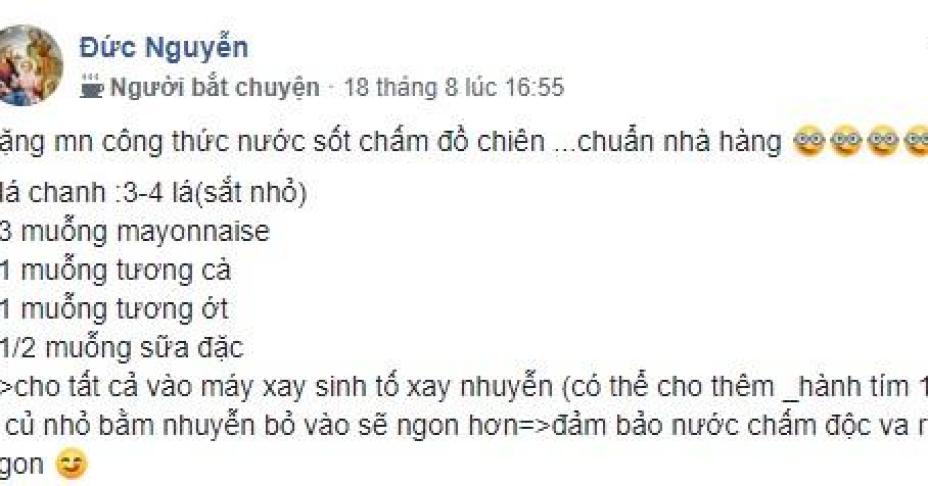 8X chia sẻ bí quyết pha sốt chấm đồ chiên 