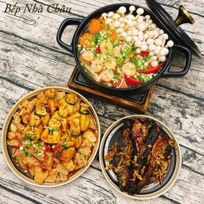 8X khoe hơn 30 mâm cơm đẹp như của đầu bếp, bố chồng suốt ngày khen “nấu gì cũng ngon”