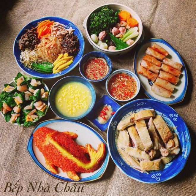 8X khoe hơn 30 mâm cơm đẹp như của đầu bếp, bố chồng suốt ngày khen “nấu gì cũng ngon”