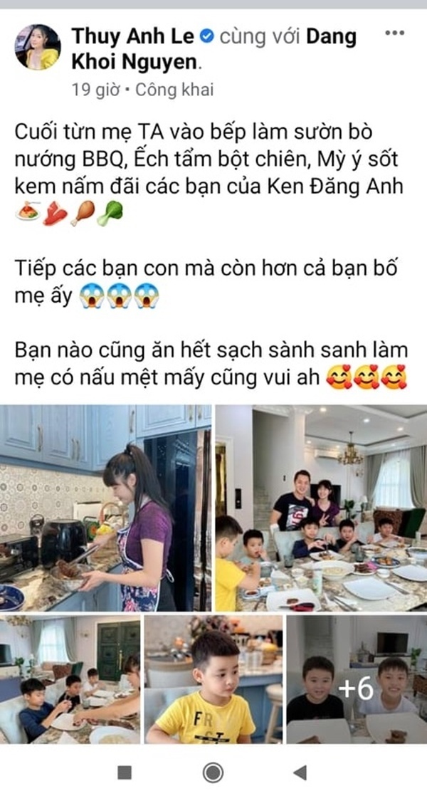 Bà xã Đăng Khôi vừa xinh vừa đảm, hết nấu cho chồng giờ còn chiêu đãi bạn con trai toàn món hấp dẫn vô cùng