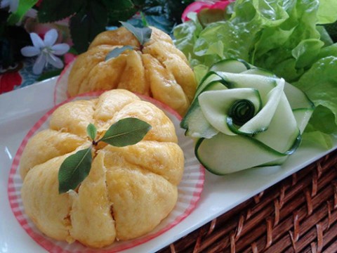 banh bao bi do hap mem thom Bánh bao bí đỏ hấp mềm thơm