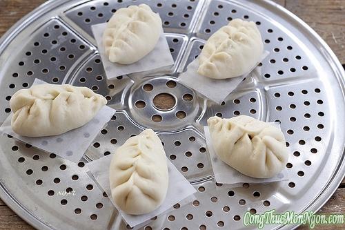 Bánh bao chay nhân rau cải ngon mắt, lạ miệng