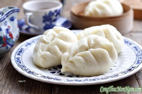 Bánh bao chay nhân rau cải ngon mắt, lạ miệng