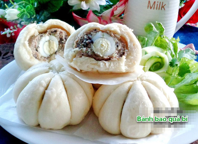 Bánh bao quả bí đã đẹp còn ngon