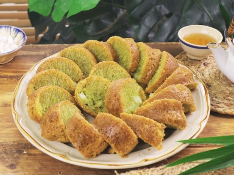 banh bo cot dua la dua Bánh bò cốt dừa lá dứa