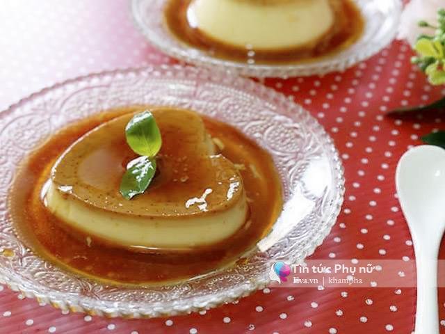 Bánh flan caramel mềm mịn, thanh mát cuối tuần