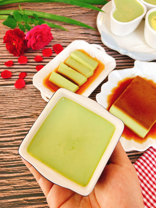 Bánh flan lá dứa