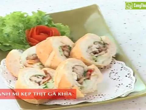 banh mi kep thit ga khia Bánh mì kẹp thịt gà khìa