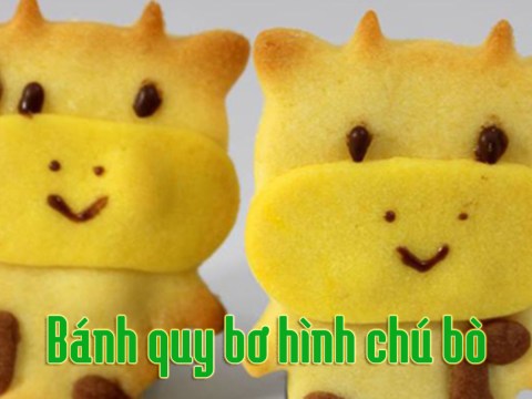 banh quy bo hinh chu bo cho be ngay tet Bánh quy bơ hình chú bò cho bé ngày Tết