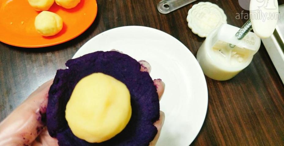 Bánh trung thu khoai lang tím vừa đẹp mắt lại rất ngon miệng