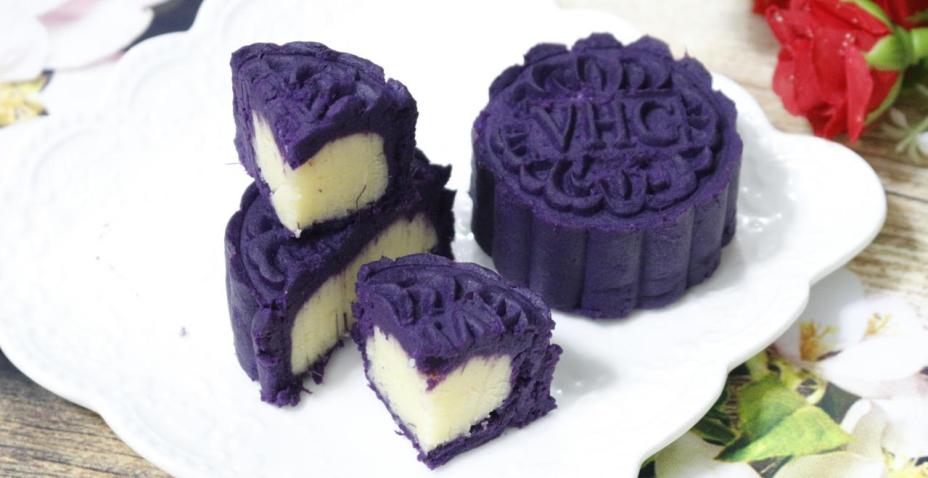 Bánh trung thu khoai lang tím vừa đẹp mắt lại rất ngon miệng
