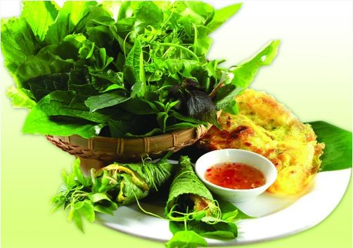 Bánh xèo rau dại miền Tây