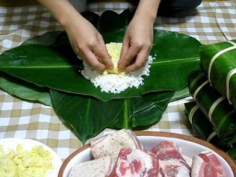 bi quyet de banh chung duoc Bí quyết để bánh chưng được xanh