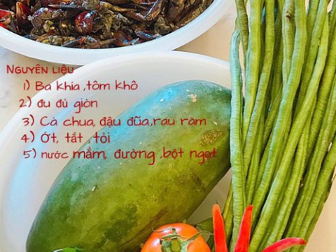 bi quyet lam goi du du ba khia dac trung mien tay cua elly tran Bí quyết làm gỏi đu đủ ba khía đặc trưng miền Tây của Elly Trần