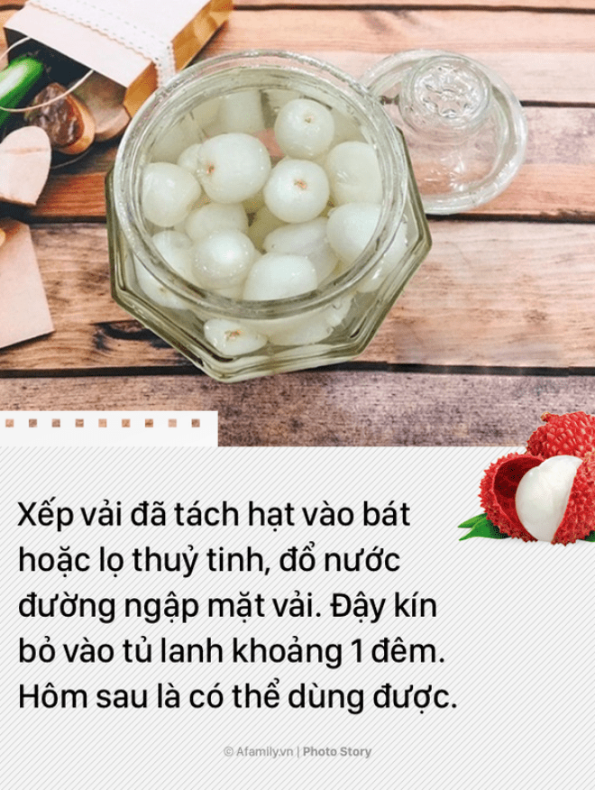 Biến tấu vải thiều nhàm chán thành món tráng miệng đặc sắc