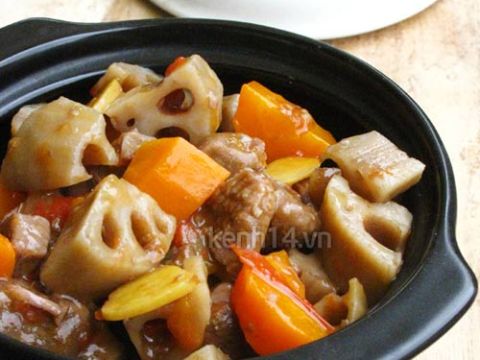 bo kho cu sen thom nuc dua com Bò kho củ sen thơm nức đưa cơm