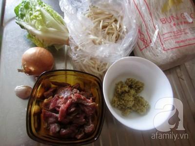 Bún bò xào cho bữa chiều ngon miệng