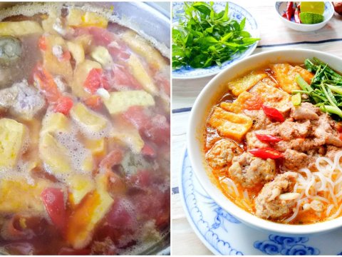 bun rieu cua cha muc vua quen vua la chao ngay moi Bún riêu cua chả mực vừa quen vừa lạ chào ngày mới