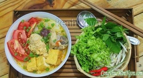 Bún riêu tôm thịt đậm đà ngon miệng