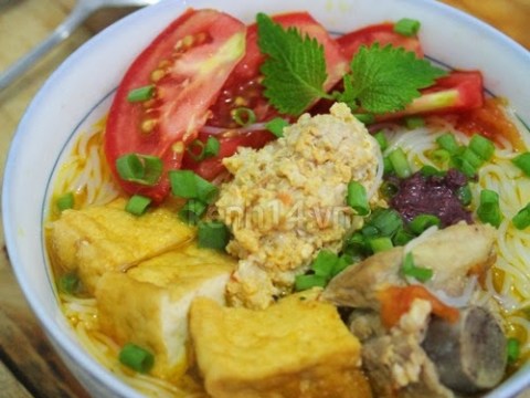 bun rieu tom thit dam da ngon mieng Bún riêu tôm thịt đậm đà ngon miệng