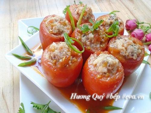 Cà chua nhồi hải sản tuyệt ngon