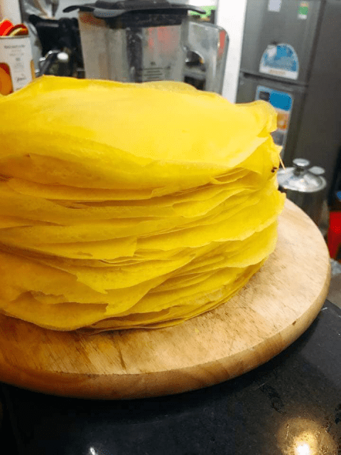 Cách làm bánh crepe sầu riêng