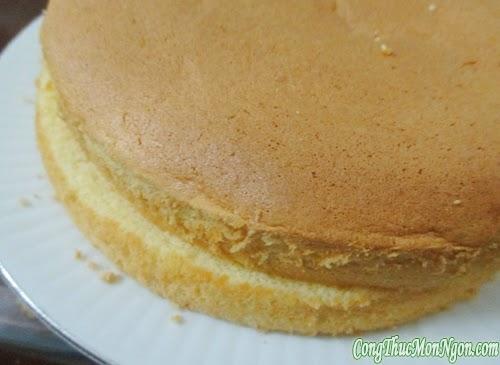 Cách làm bánh gato kem dừa tặng bé