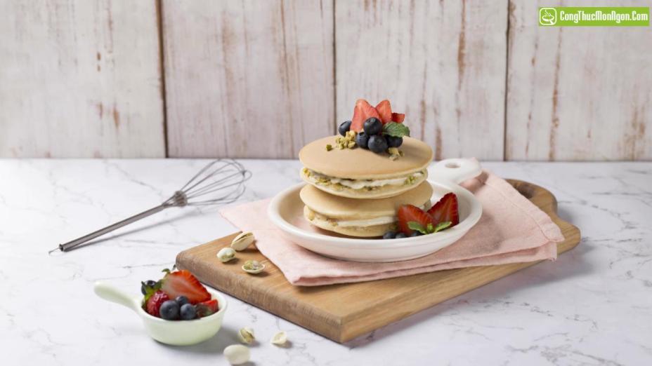 Cách làm bánh pancake hạt dẻ cười đẹp xinh ngon miệng