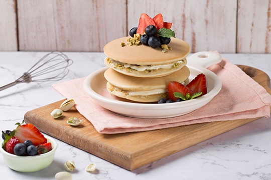 Cách làm bánh pancake hạt dẻ cười đẹp xinh ngon miệng