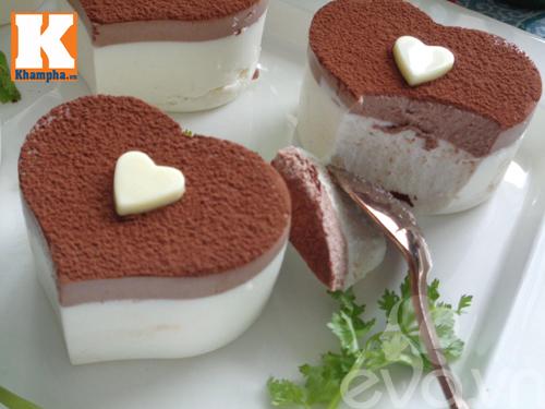 Cách làm bánh phô mai cacao hình trái tim tặng mẹ