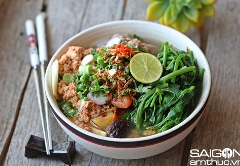 cach lam bun rieu tom cuc ngon Cách làm bún riêu tôm cực ngon