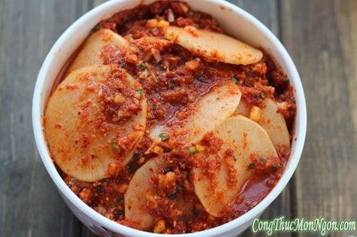 Cách làm kim chi củ cải siêu hấp dẫn