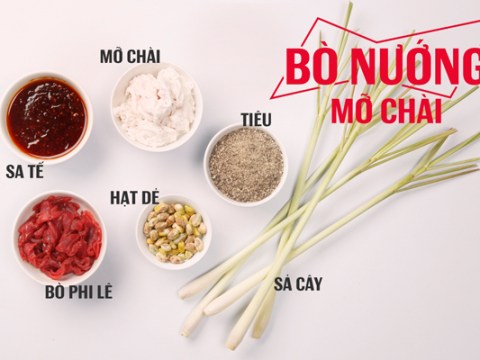 cach lam mon bo nuong mo chai Cách làm món bò nướng mỡ chài