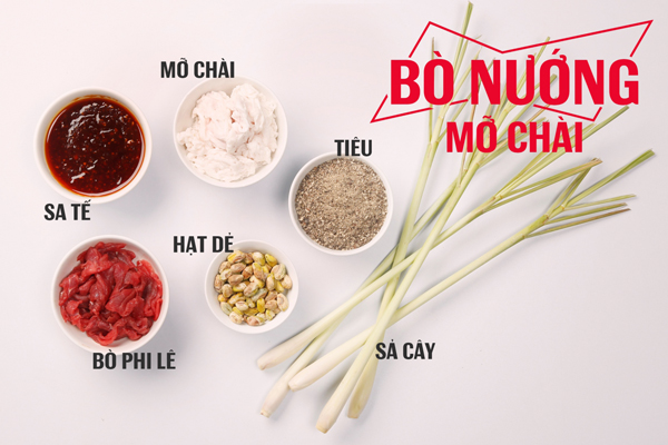 Cách làm món bò nướng mỡ chài