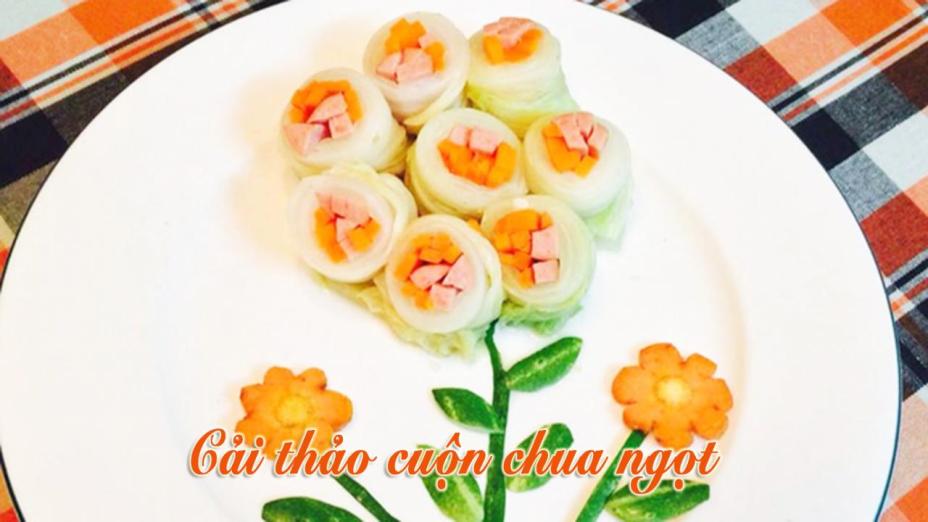 Cách làm món cải thảo cuộn chua ngọt đẹp mắt, ngon miệng
