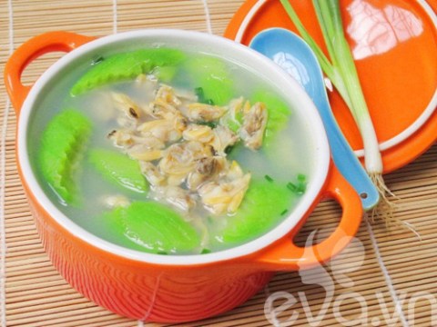 cach lam mon canh ngao nau muop ngon mieng Cách làm món canh ngao nấu mướp ngon miệng