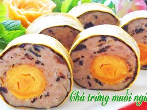 cach lam mon cha trung muoi ngu sac la mieng ma ngon Cách làm món chả trứng muối ngũ sắc lạ miệng mà ngon