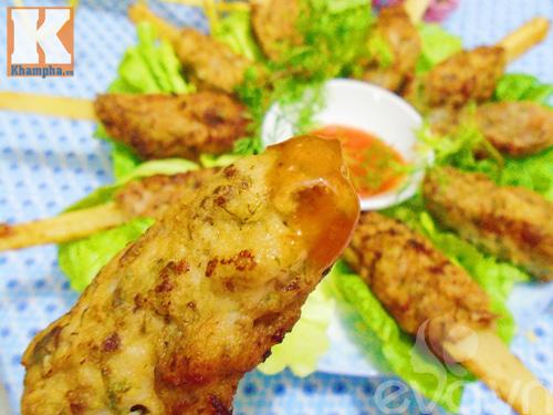 Cách làm món chạo mực bọc mía ngon ngất ngây