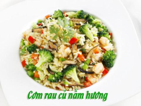 cach lam mon com chien rau cu nam huong thom ngon bo duong Cách làm món cơm chiên rau củ nấm hương thơm ngon, bổ dưỡng