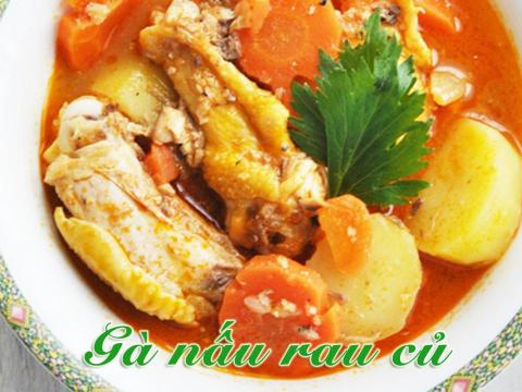 cach lam mon ga nau rau cu la mieng ma cuc ngon Cách làm món gà nấu rau củ lạ miệng mà cực ngon