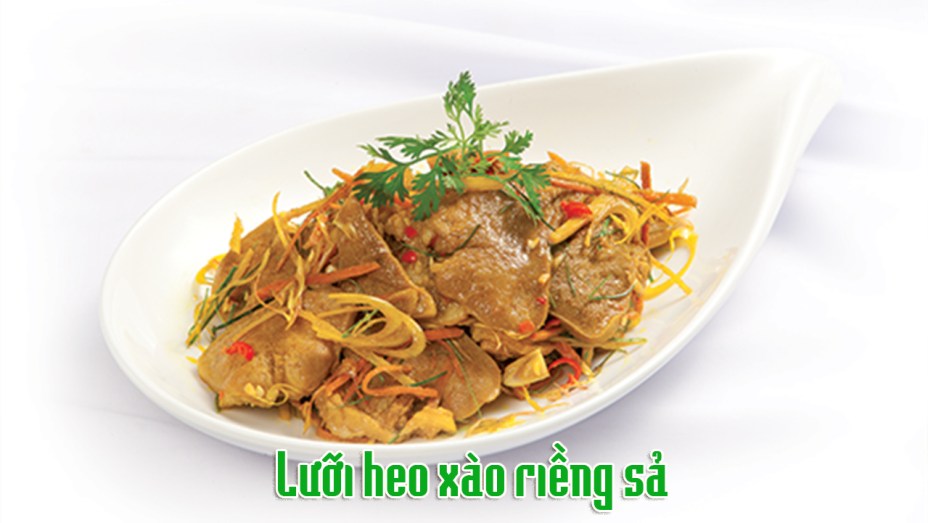 Cách làm món lưỡi heo xào riềng sả tuyệt ngon