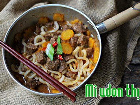 cach lam mon mi udon thit bo cuc ngon Cách làm món mì udon thịt bò cực ngon