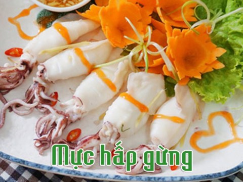 cach lam mon muc hap gung nong hoi thom nuc Cách làm món mực hấp gừng nóng hổi thơm nức