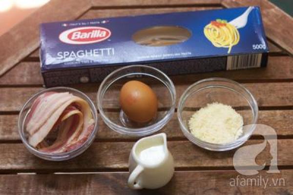 Cách làm món  spaghetti Carbonara ngon mê đãi cả nhà ngày cuối tuần