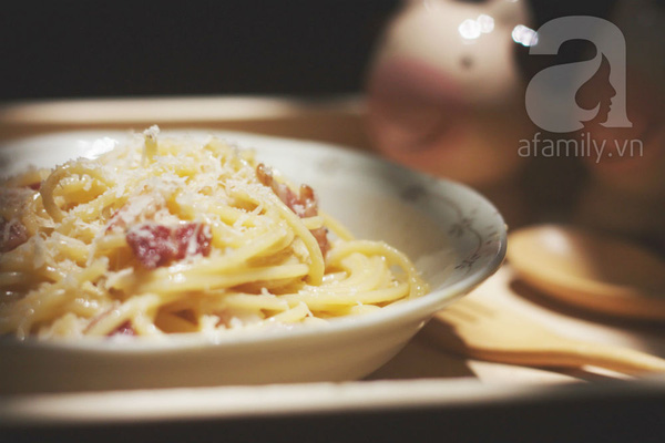 Cách làm món  spaghetti Carbonara ngon mê đãi cả nhà ngày cuối tuần